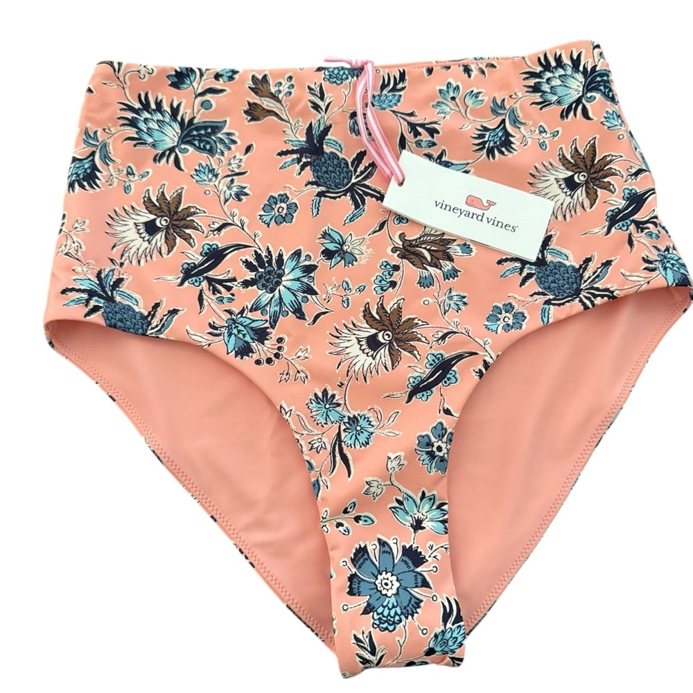 Vineyard Vines Swim Ultra High Waist Bikini Bottoms in Paisley Floral size Small